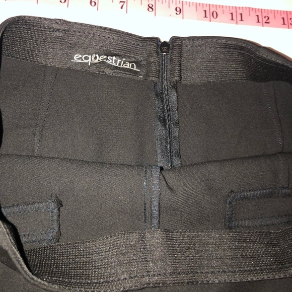 Equestrian Perfect Dress Black Pants W/some Stretch No Waistband Back Zip - Picture 3 of 9
